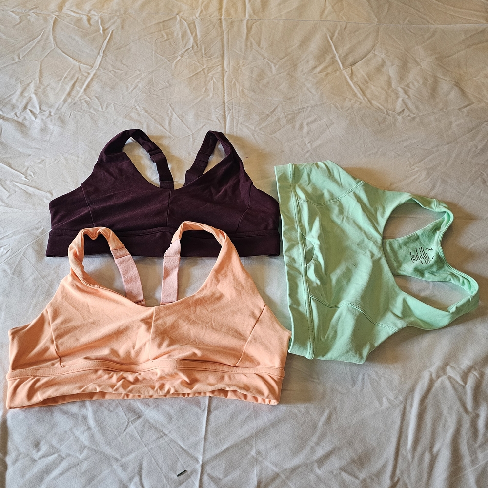 Women's Intimates & Sleepwear Set - Mint Green, Peach, and Plum Sports Bras